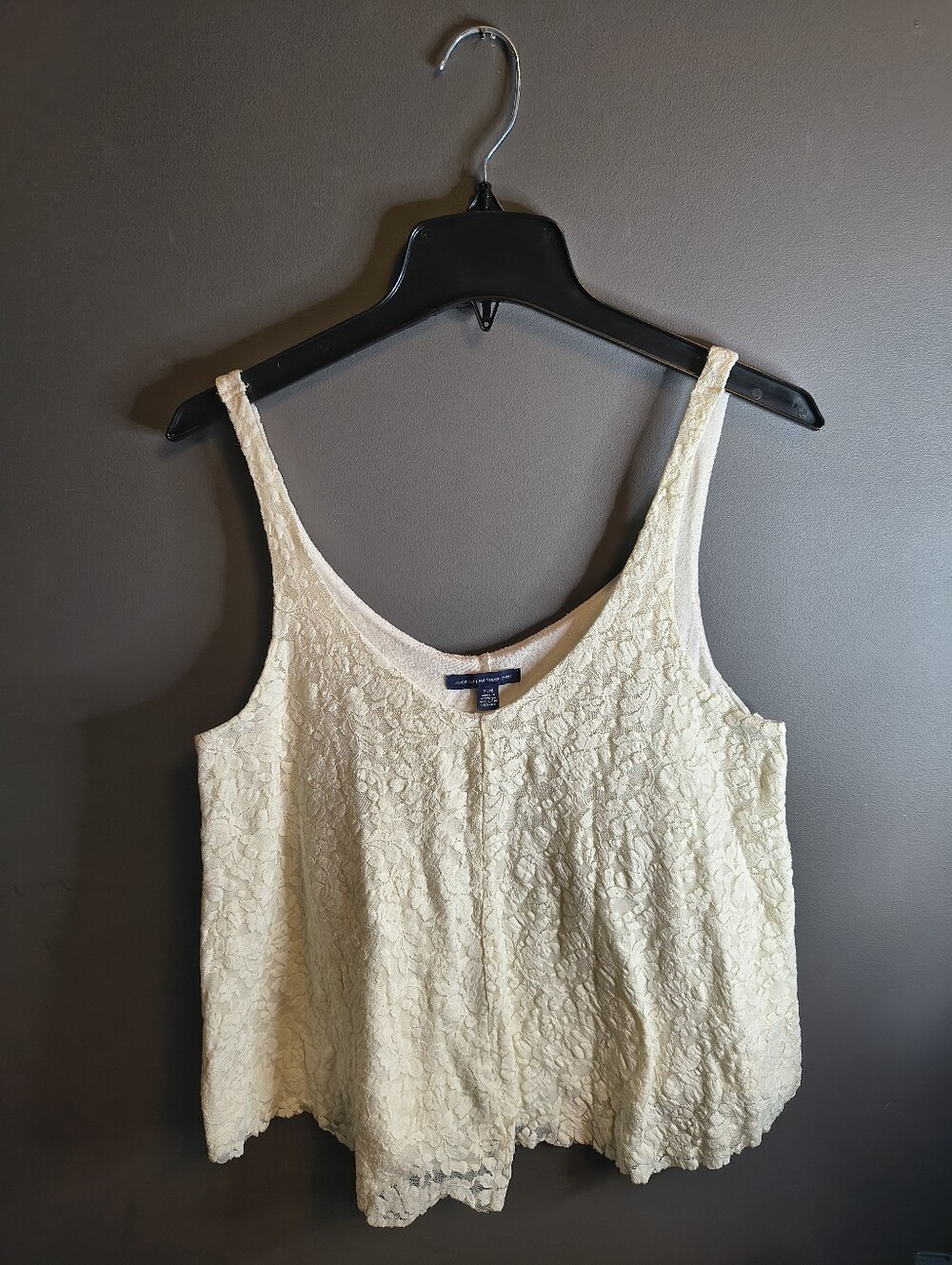 American Eagle Outfitters Cream Lace Camisole Tank
